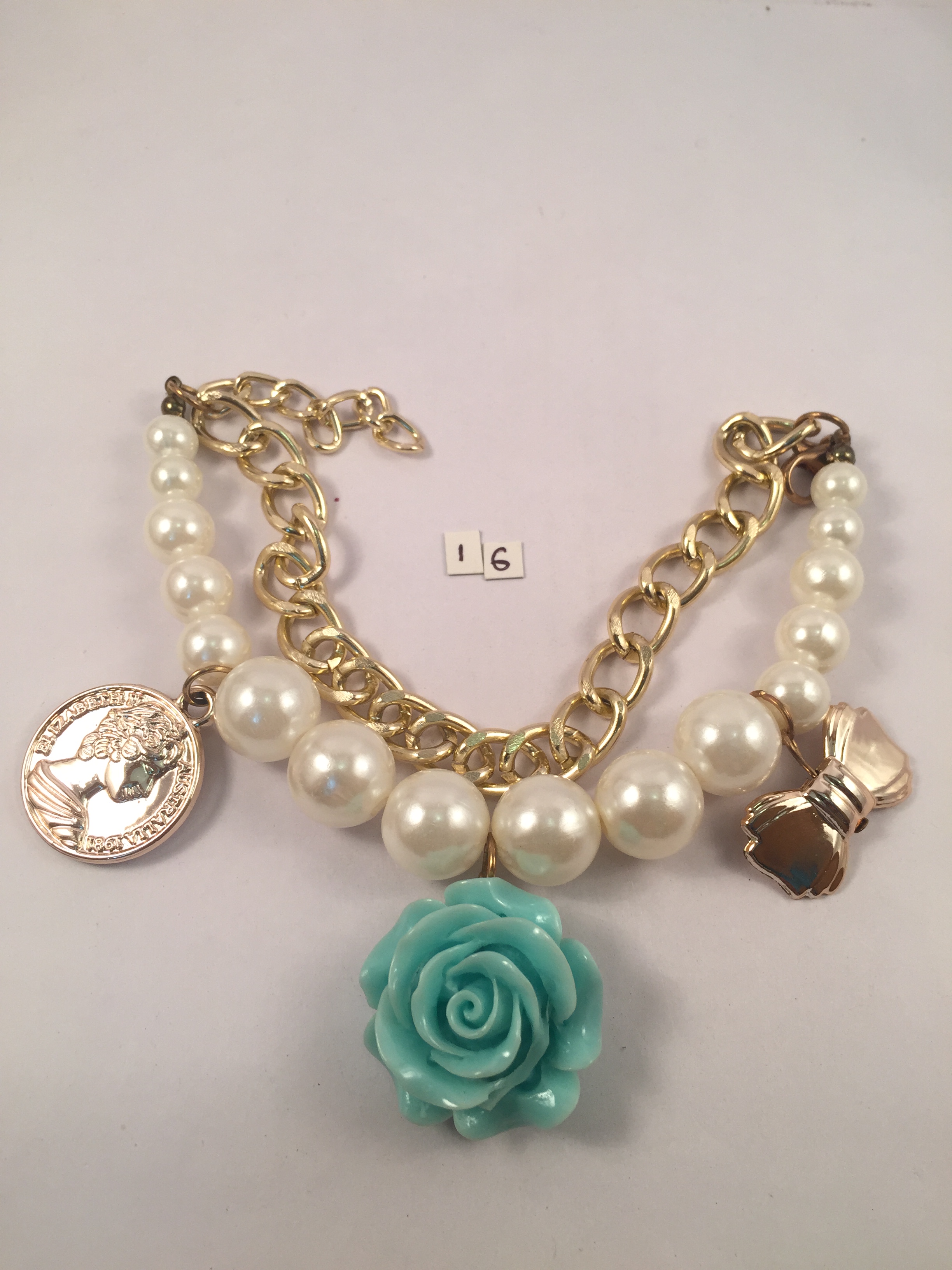 Chunky chain Pearl bracelet